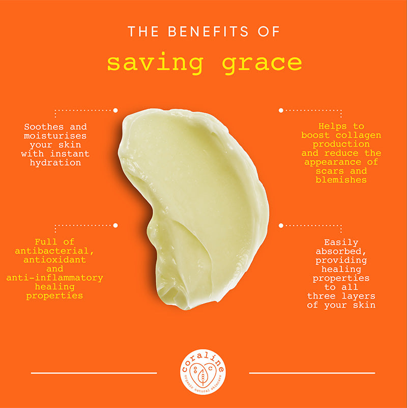 The benefits of Saving Grace Body Balm by Coraline Skincare